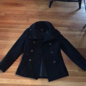 black H&M peacoat